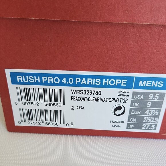 NEW Wilson Rush Pro 4.0 Paris Collection Tennis Shoes - M9.5/W11 - Picture 9 of 9